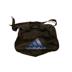 Adidas Defender Small 16"x10"x8" Black Purple Duffel Gym Bag